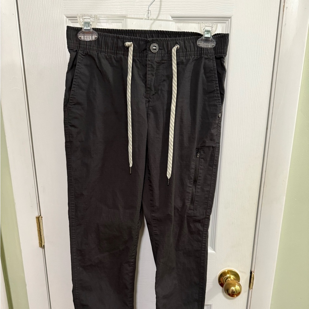 Vuori Men's Ripstop Pants Gray Size XS Drawstring Tapered Leg Hiking Outdoor